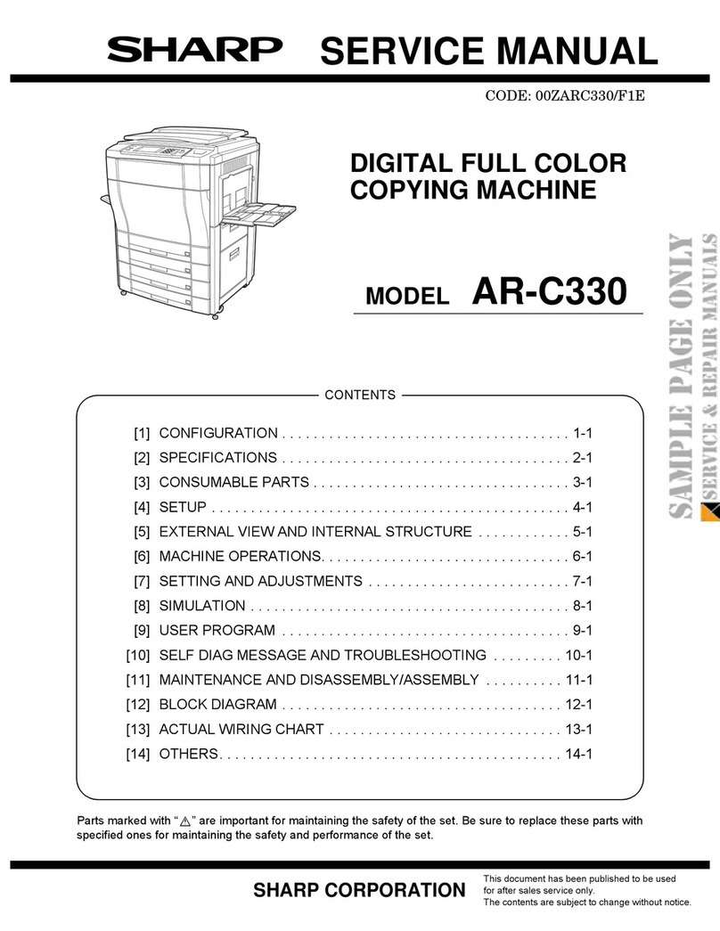 Sharp AR-C330 Key operators User manual Sharp AR-C330 Key operators User manual