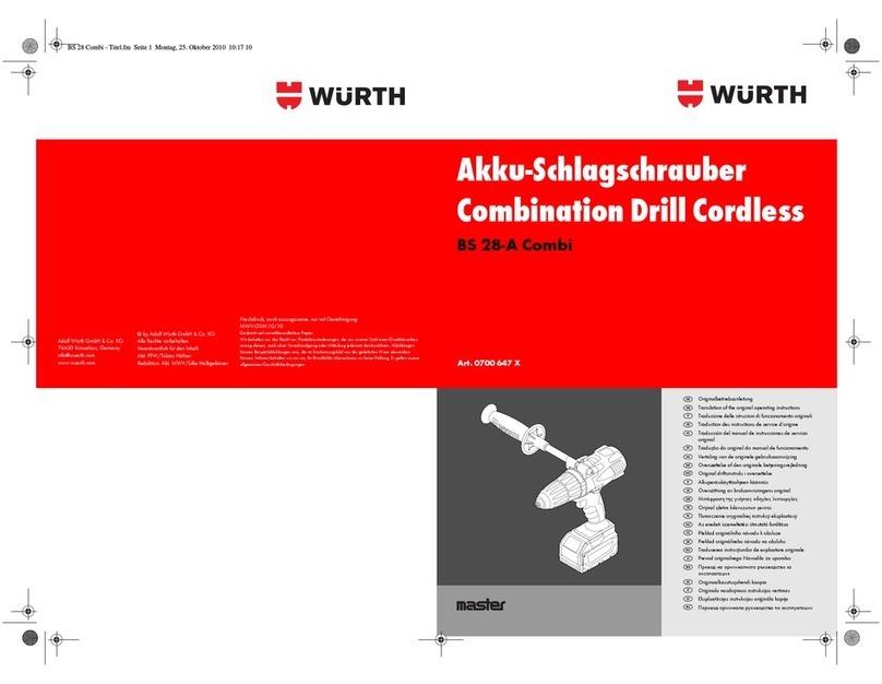 wurth BS 28-A Combi Translation of the original operating instructions