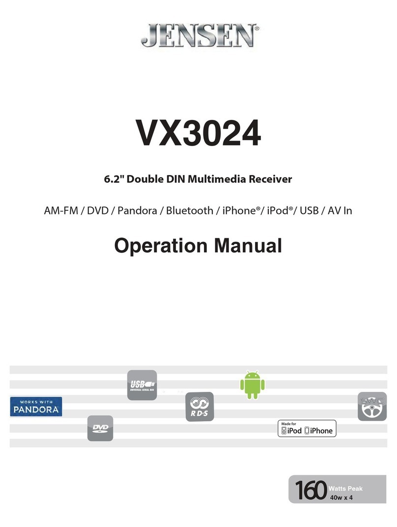 Jensen VX302 User manual