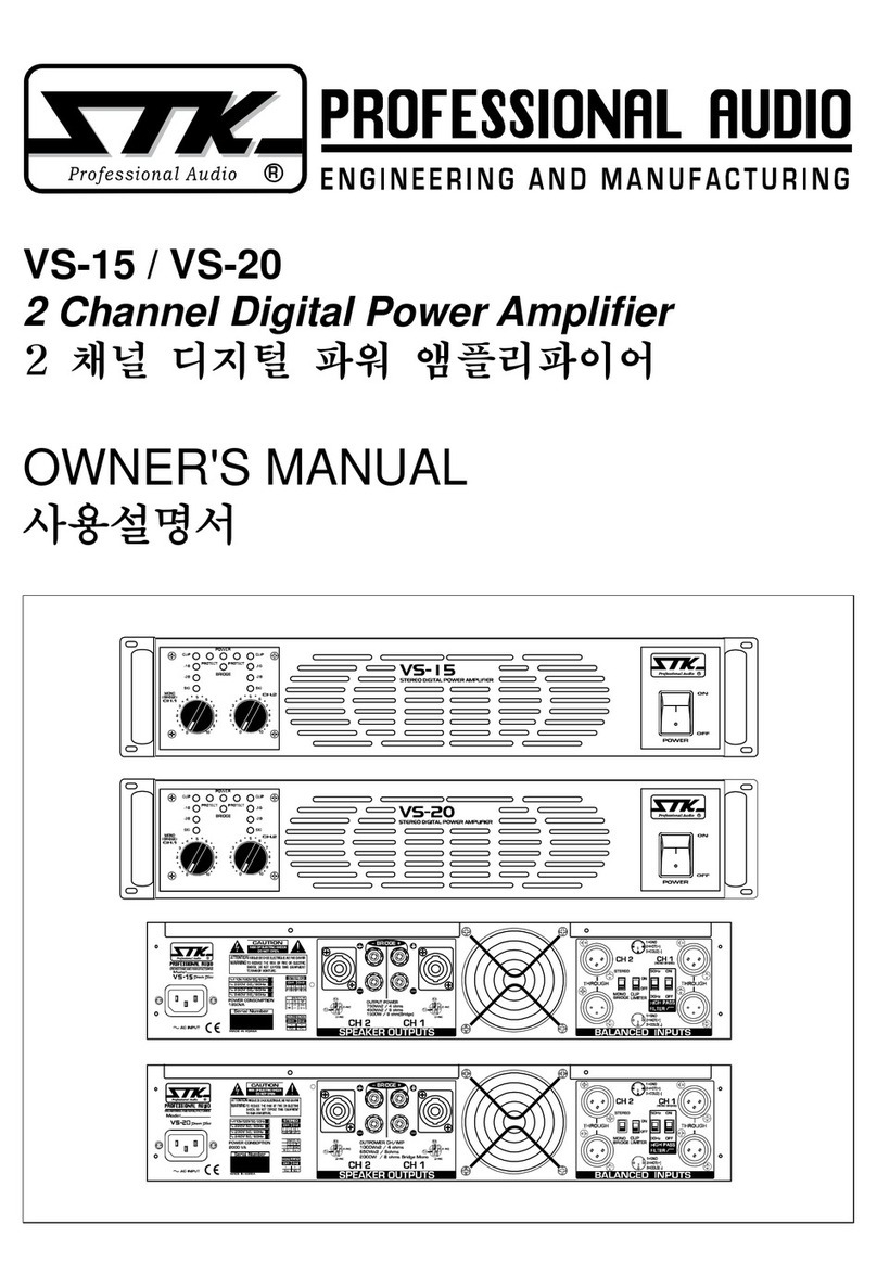 STK Professional Audio VS-15 owner's manual