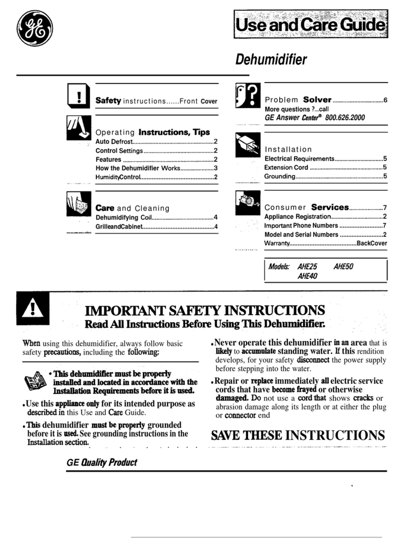 GE AHE25 User manual