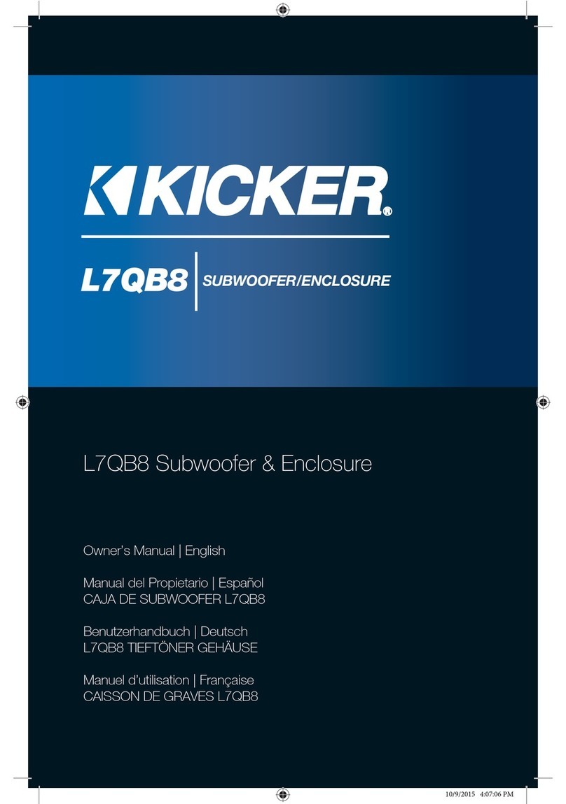 Kicker L7QB8 User manual