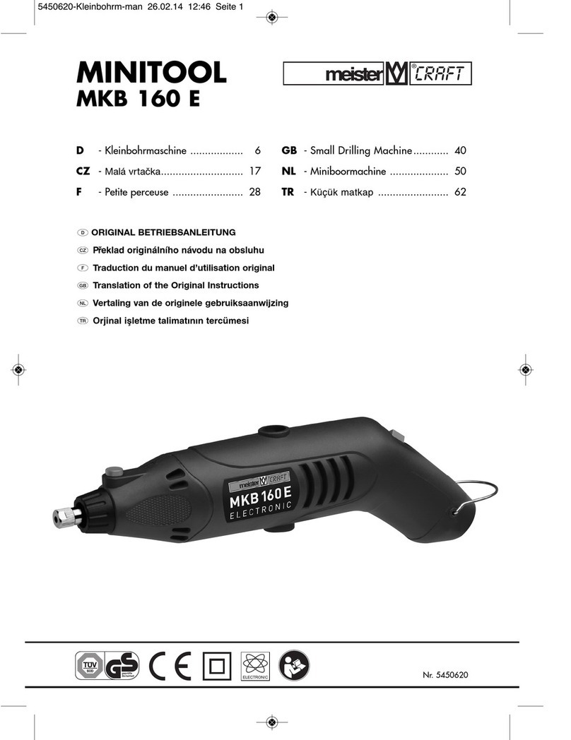 Meister MINITOOL MKB 160 E Translation of the original instructions