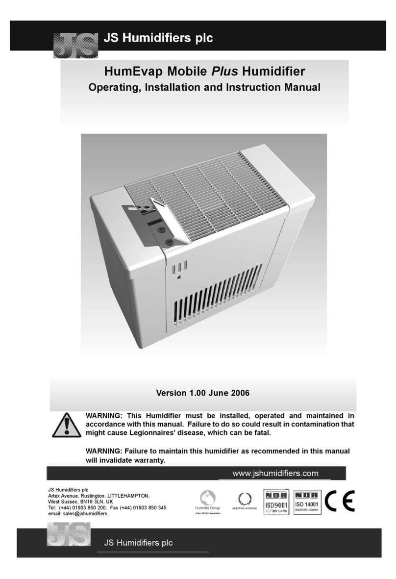JS Humidifiers HumEvap Mobile Plus operating manual