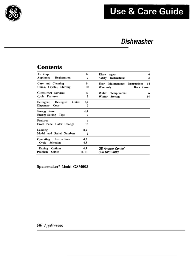 GE Spacemaker GSM603 User manual