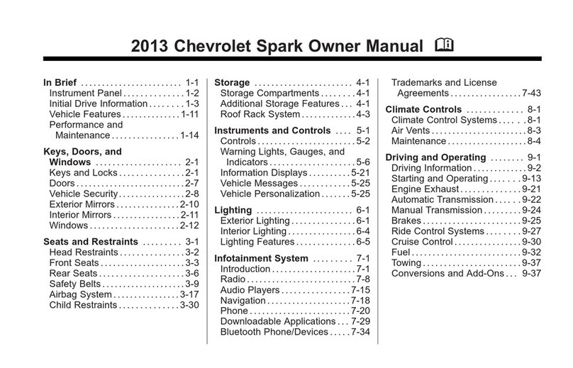 Chevrolet 2013 Spark User manual