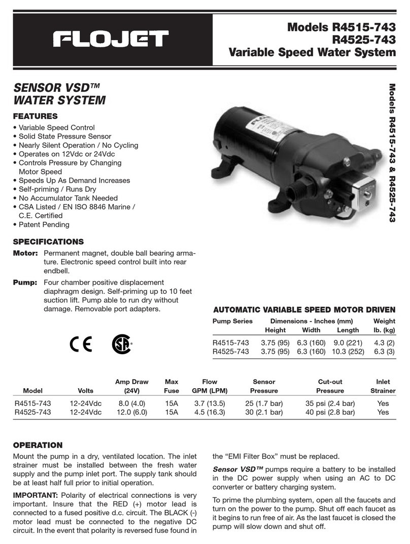 FLOJET R4515-743 User manual