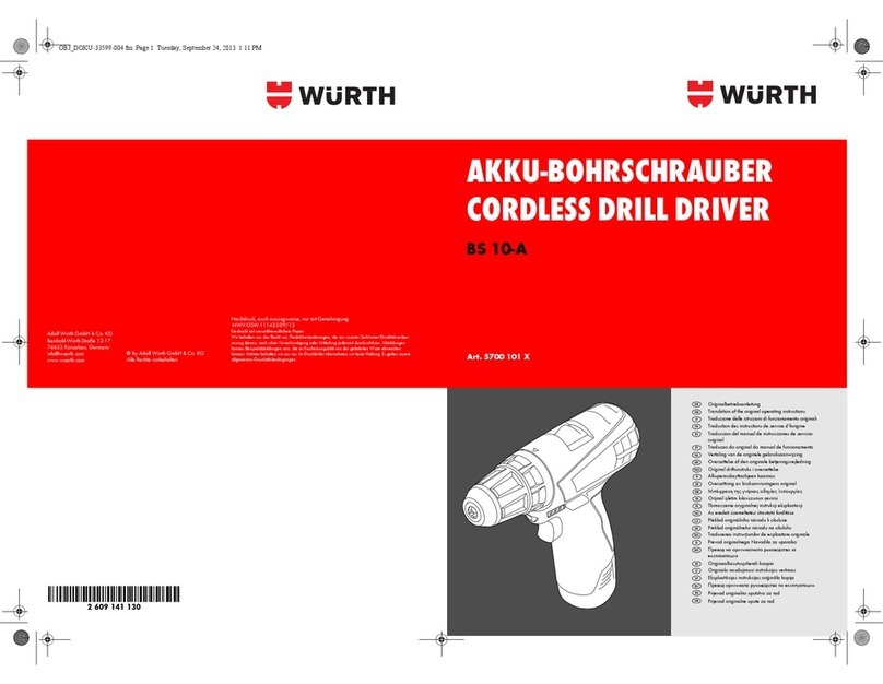 wurth BS 10-A Translation of the original operating instructions