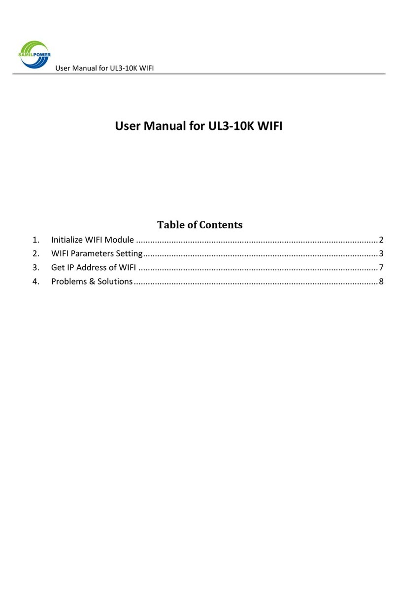 Samil Power UL3-10K WIFI user manual