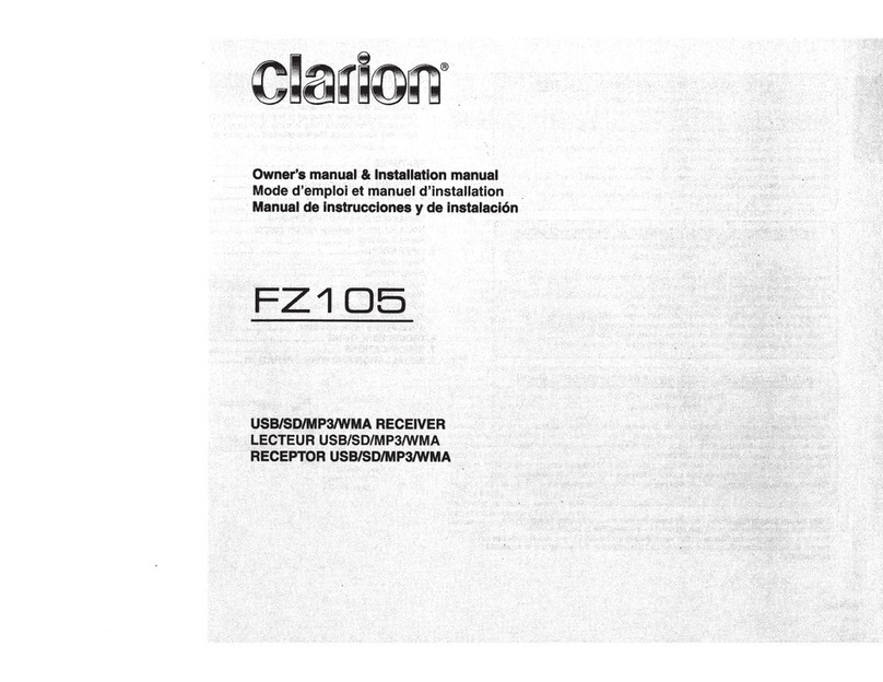 Clarion FZ105 User manual