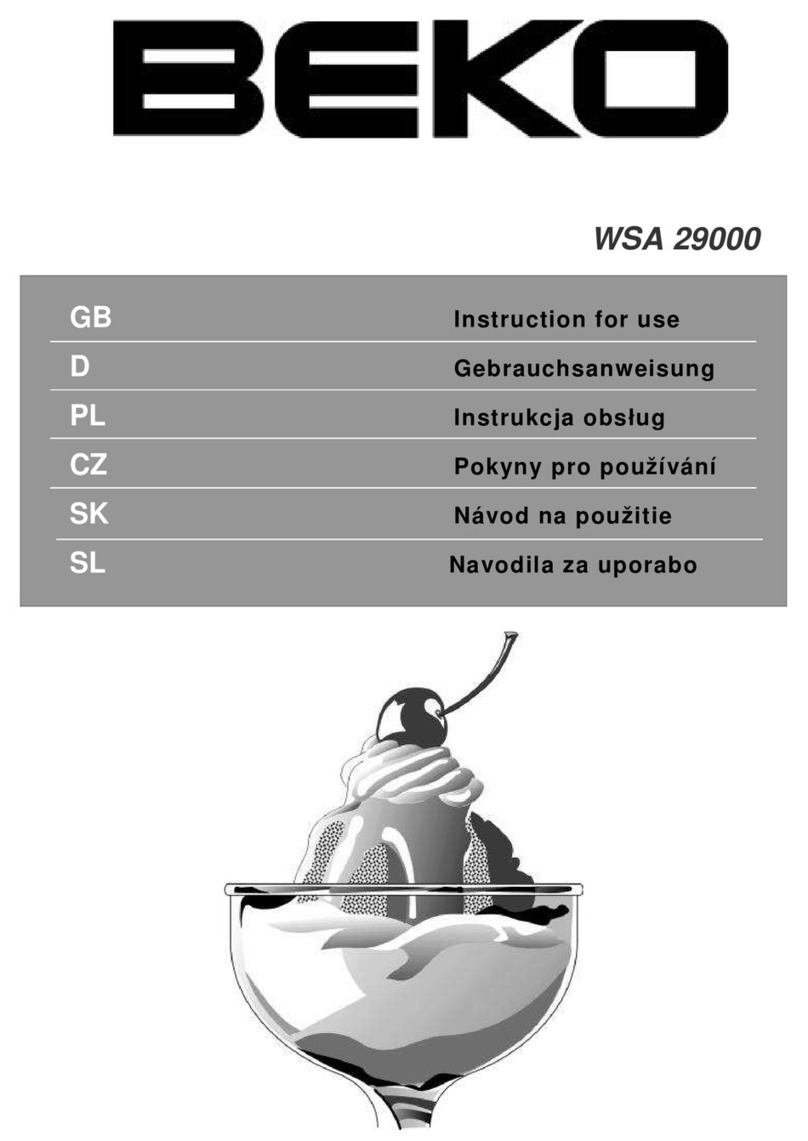 Beko WSA 29000 Instructions for use