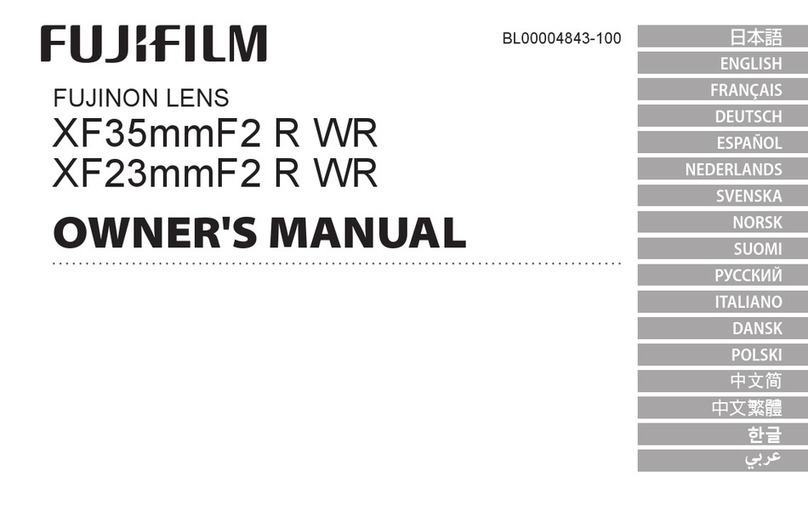 FUJINON XF35MMF2 R WR owner's manual