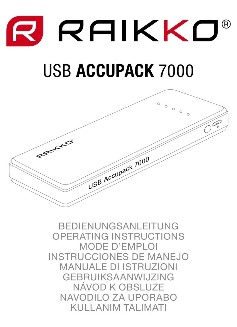 Raikko ACCUPACK 7000 operating instructions