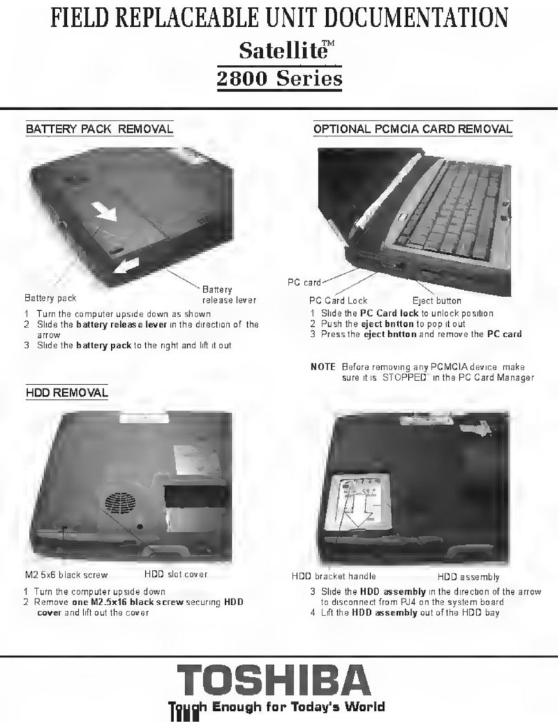 Toshiba Satellite 2800 SERIES Operator's manual