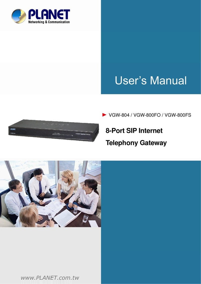 Planet Networking & Communication VGW-804 User manual Planet Networking & Communication VGW-804 User manual