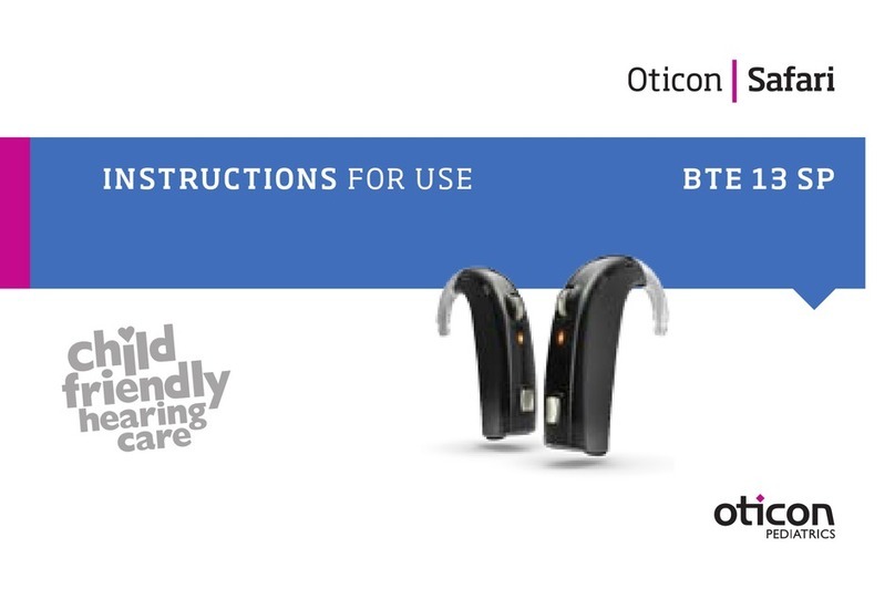 oticon Safari BTE 13 SP Instructions for use