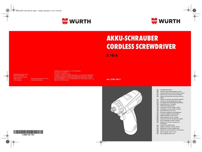 wurth S 10-A Translation of the original operating instructions