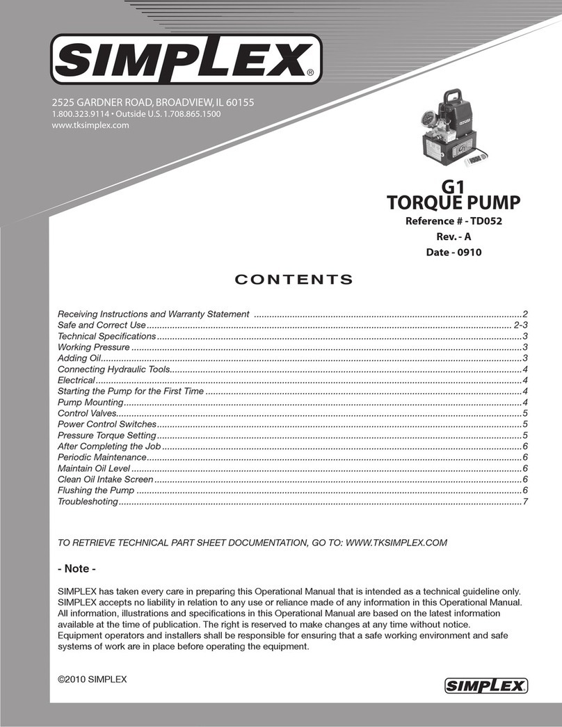 Simplex G1 User manual Simplex G1 User manual