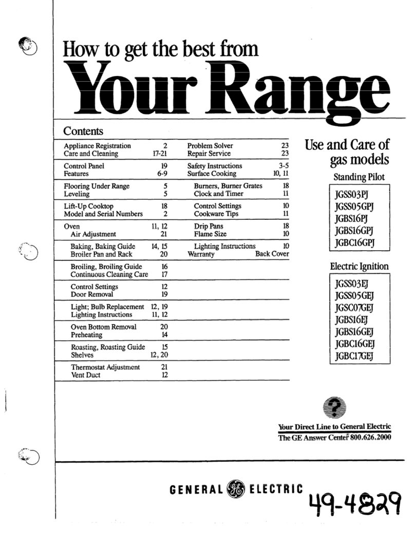 GE JGSS03PJ User manual