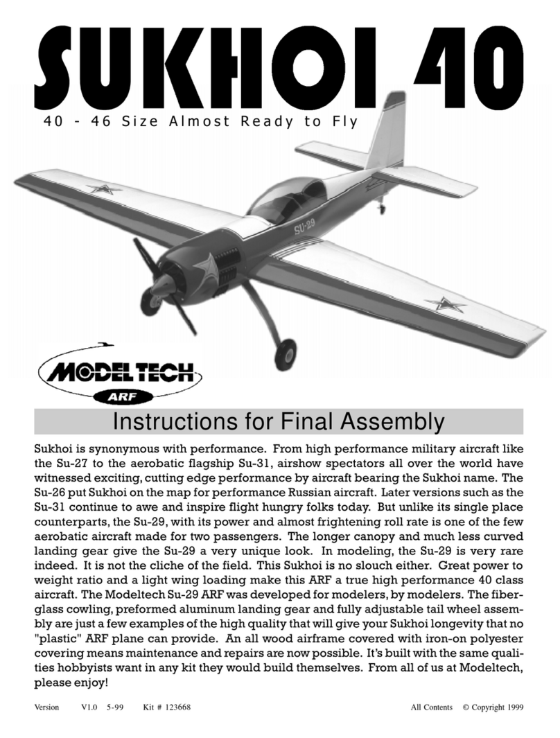 Modeltech SUKHOI 40 User manual