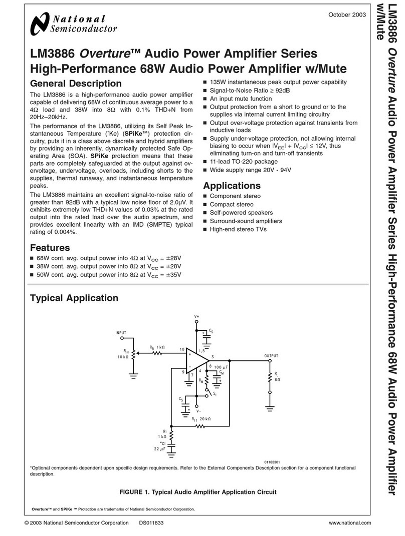 Texas Instruments LM3886 Overture manual Texas Instruments LM3886 Overture manual