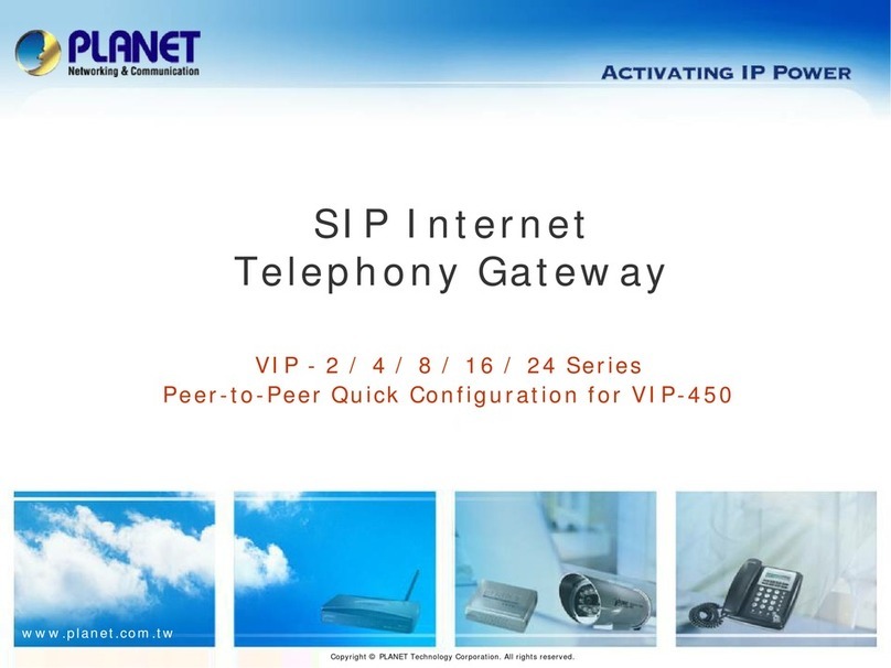 Planet Networking & Communication VIP-2 User manual Planet Networking & Communication VIP-2 User manual