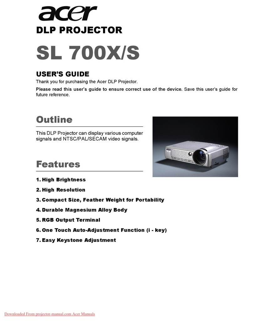Acer SL 700X/S User manual
