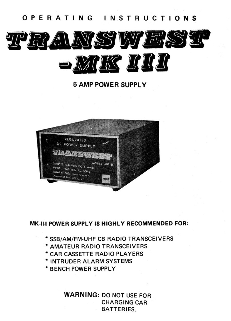 Transwest mk III operating instructions