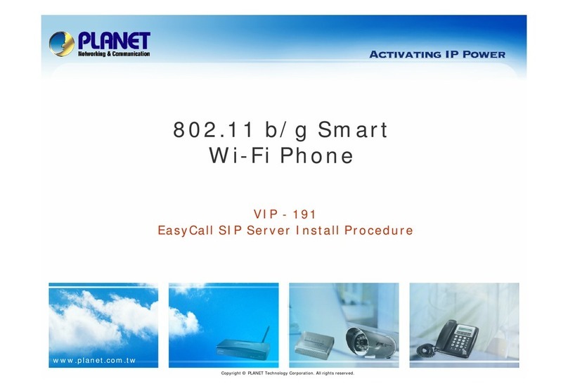 Planet Networking & Communication VIP - 191 User manual