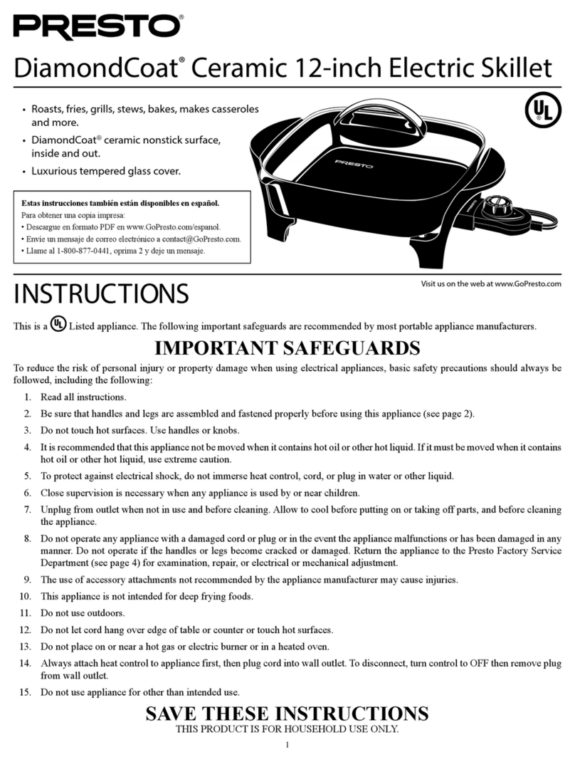 Presto diamondcoat User manual