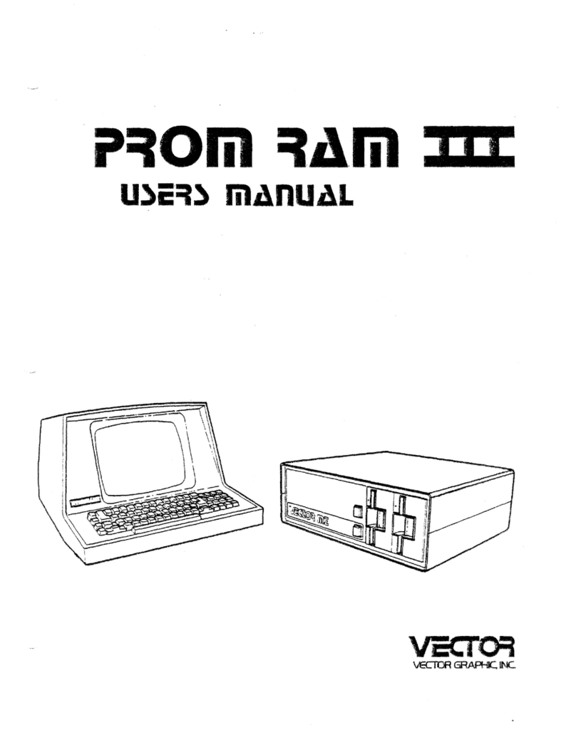 Vector Graphic Prom Ram III user manual