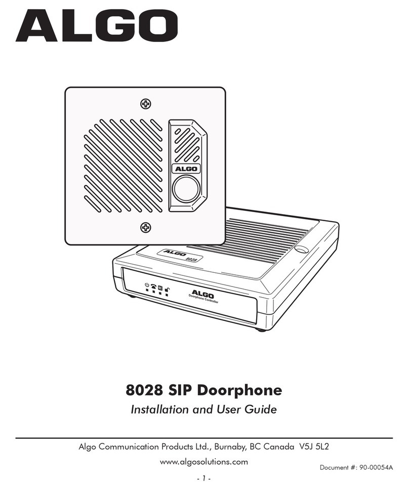 Algo 8028 Installation and user guide