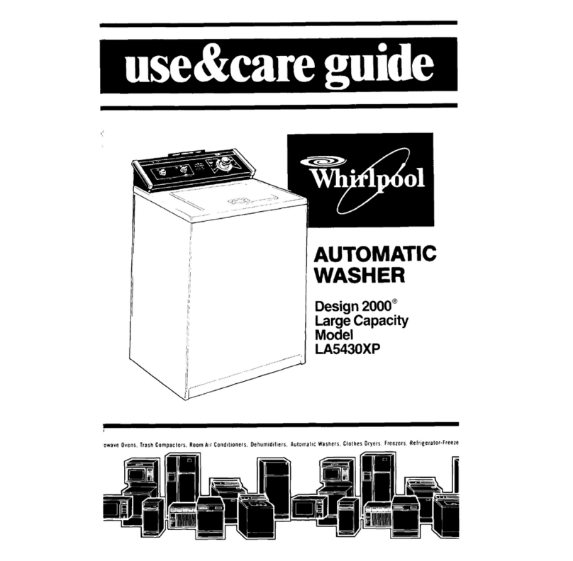 Whirlpool LA543OXP Use and care guide