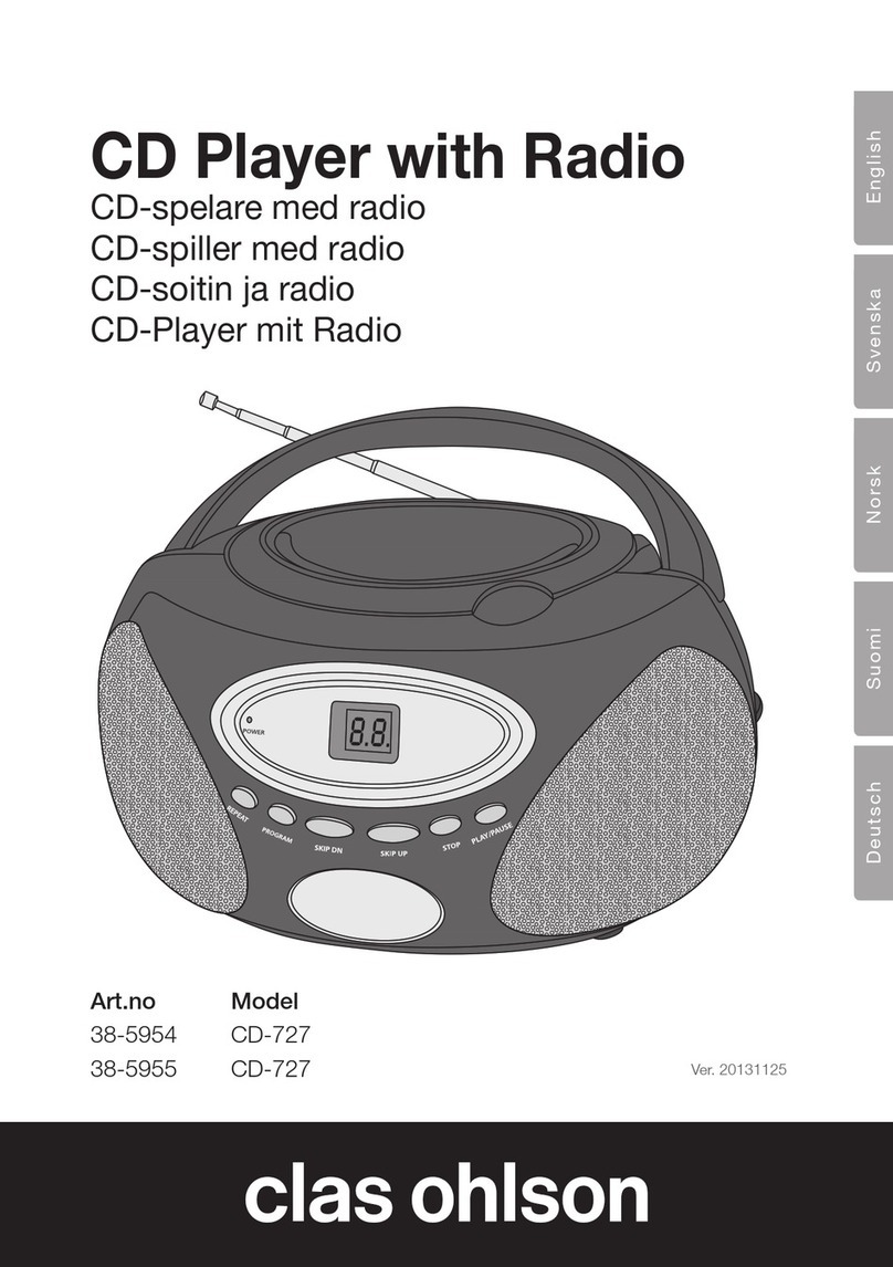 Clas Ohlson CD-727 User manual
