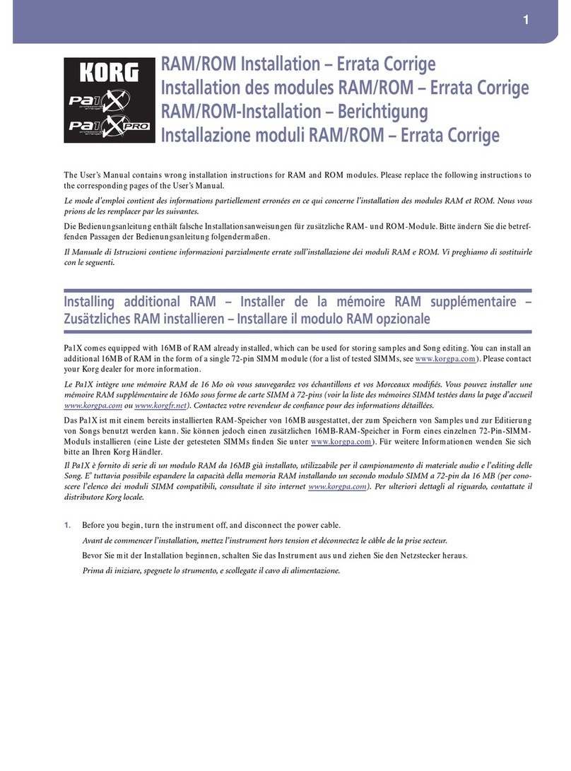 Korg PA1X User manual