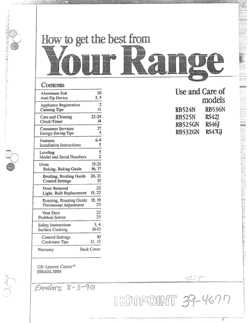 Hotpoint m524N Installation instructions