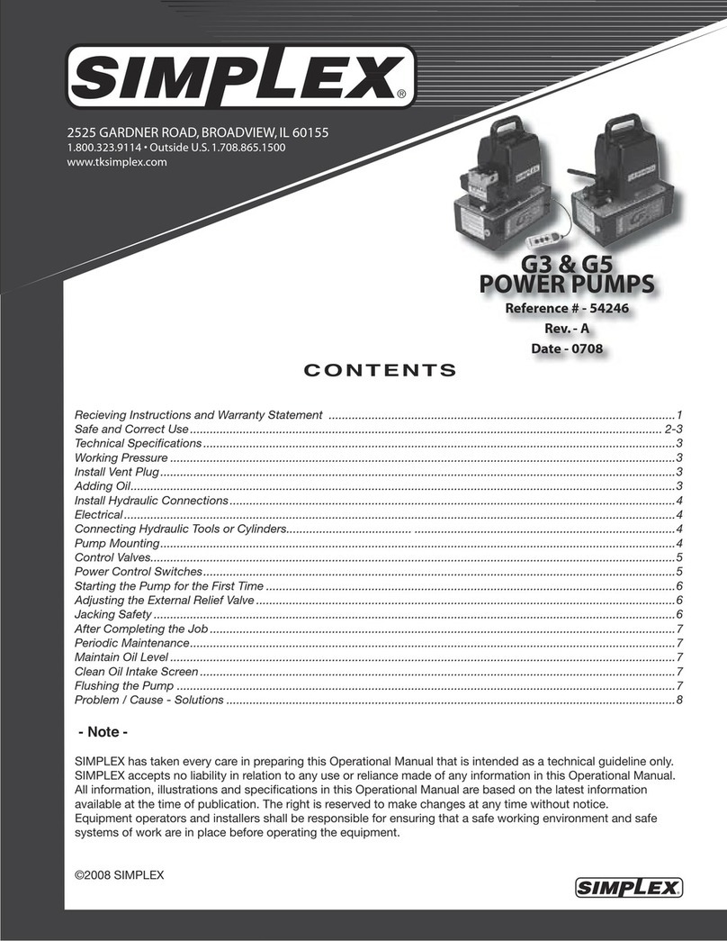 Simplex G3 User manual
