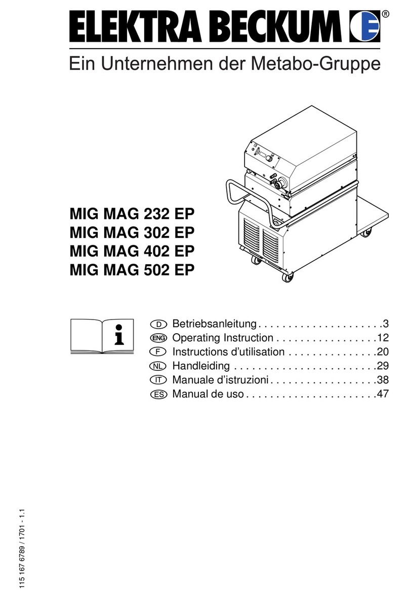Elektra Beckum mig mag 232 ep operating instructions