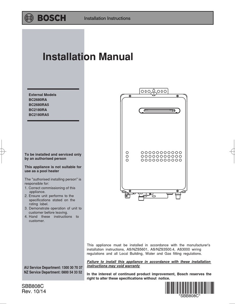 Bosch BC2680RA installation manual Bosch BC2680RA installation manual