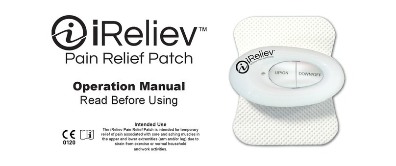 iReliev Pain Relief Patch Operation manual