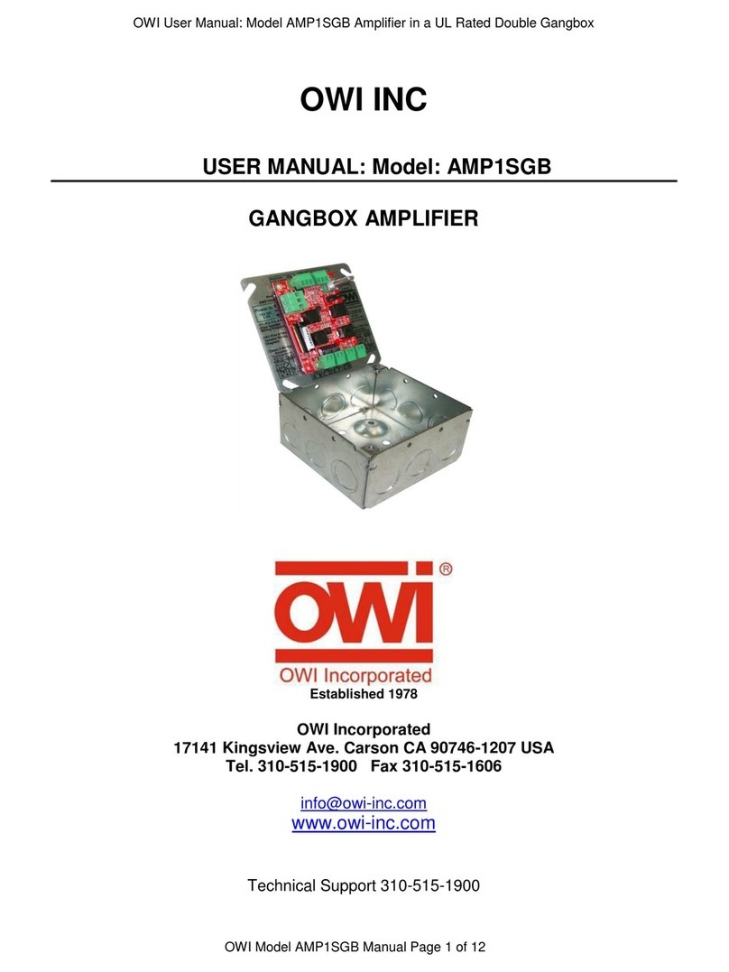 OWI AMP1SGB User manual