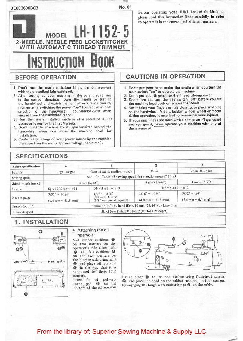 JUKI LH-1152-5 Instruction book