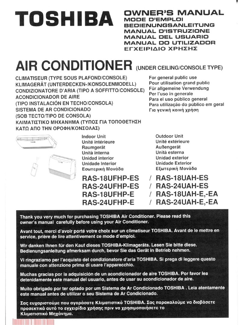 Toshiba RAS-18UFHP-ES User manual