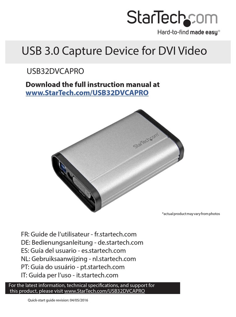 StarTech.com USB32DVCAPRO User manual StarTech.com USB32DVCAPRO User manual