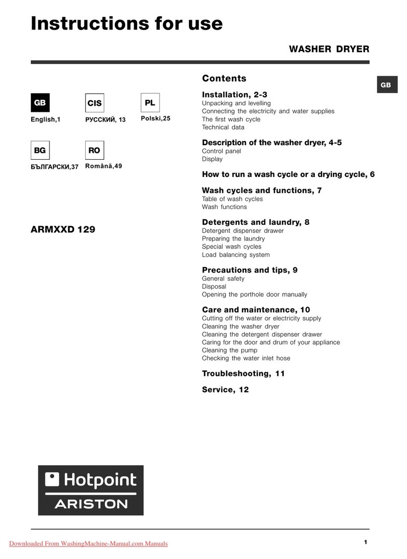 Hotpoint Ariston ARMXXD 129 User manual
