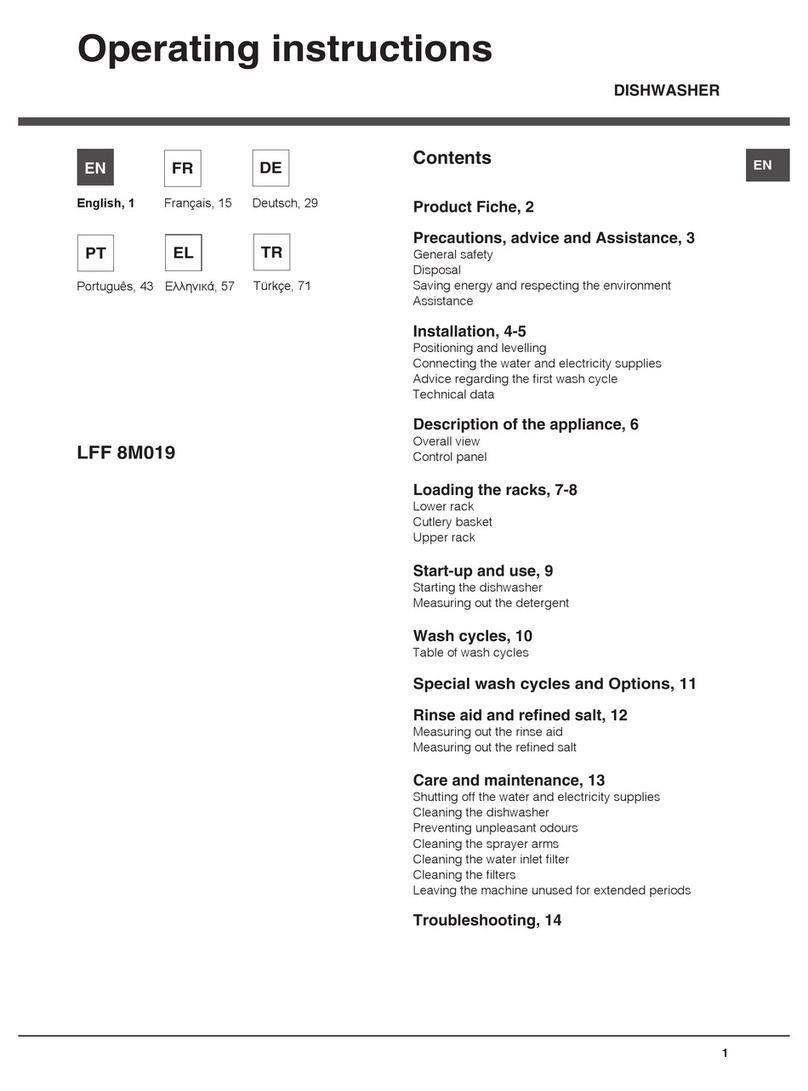 Hotpoint LFF 8M019 operating instructions