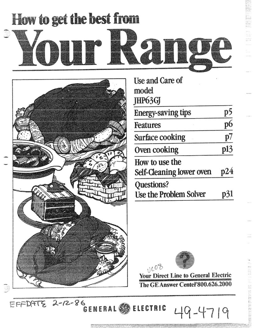 GE JHP63GJ User manual