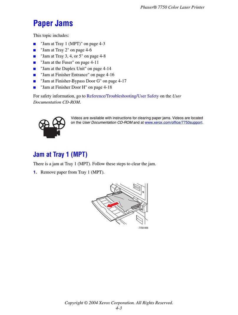 Xerox Phaser 7750 Operator's manual