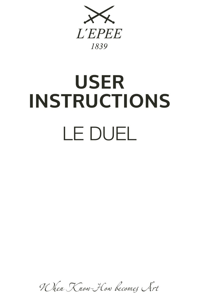 L’Epee LE DUEL User manual
