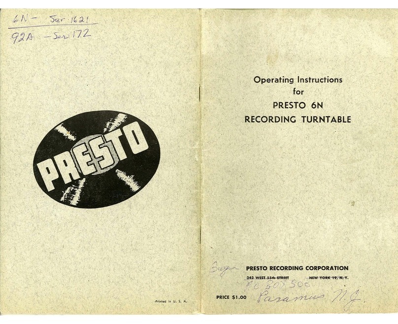 Presto 6N operating instructions